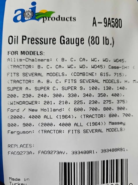 Oil Pressure Gauge
