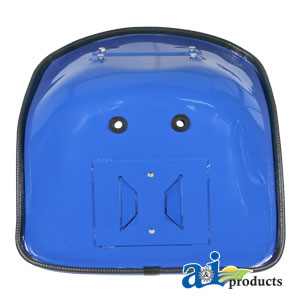 Seat, No Suspension, 19" Pan, Steel, 7" x 2" Backs, BLUE VINYL